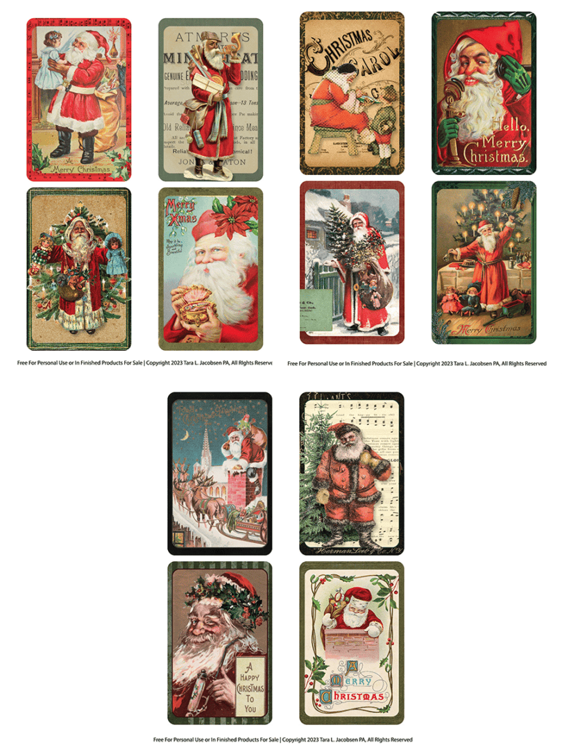 Santa Christmas Cards - Free Printables · Artsy Fartsy Life