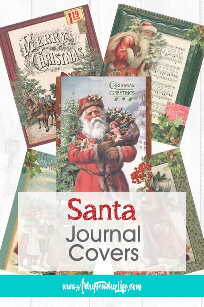 Santa Journal Covers or Wall Art - Free Printable