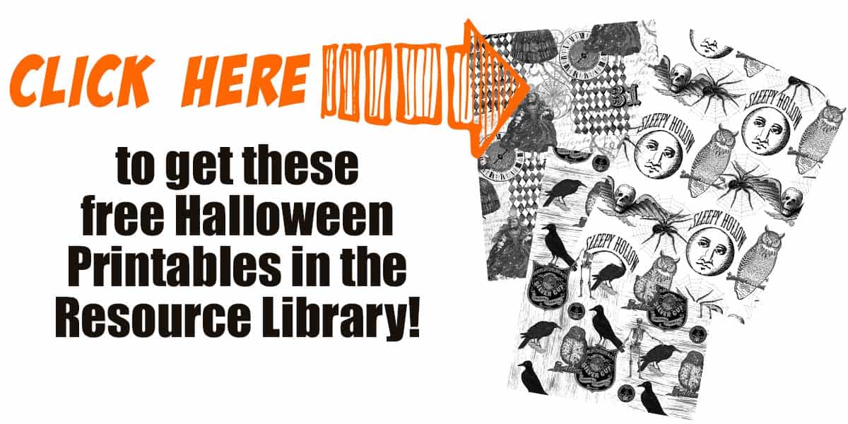 Halloween Collage Sheet - Free Black and White Printable · Artsy Fartsy ...