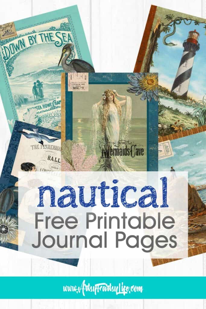 Nautical Journal Collage Pages - Free Printable