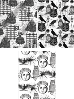 Halloween Collage Sheet - Free Black and White Printable · Artsy Fartsy ...