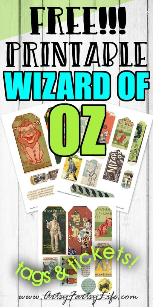 If you are looking for cool Wizard of Oz ephemera for your junk journal, scrapbook supplies or DIY book, you are coming to the right place! AND you can use these commercially in printed out products for sale!
