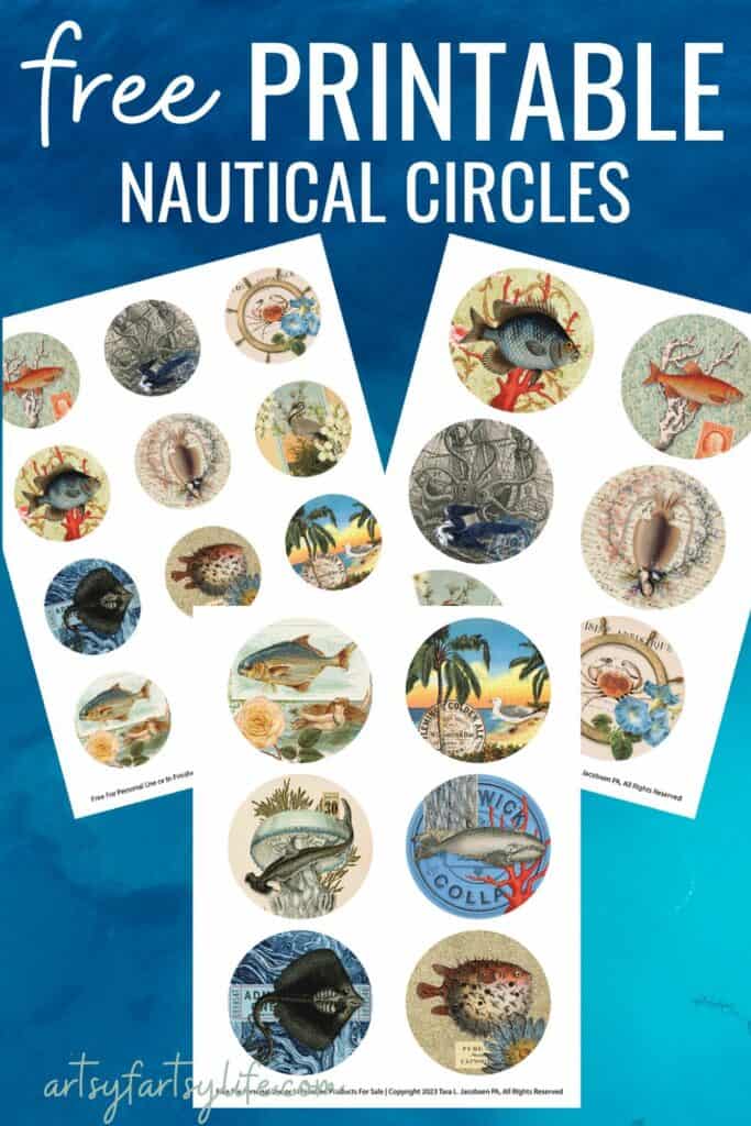 Nautical Circles Vintage Ephemera - Free Printable!
