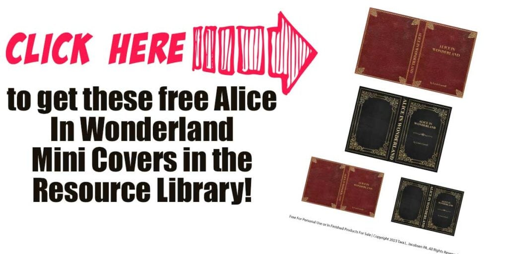 Mini Alice In Wonderland Book Covers
