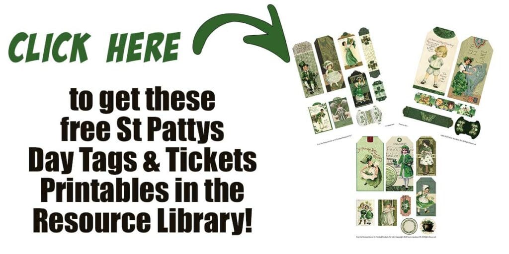 St Patricks Day Vintage Tags and Tickets
