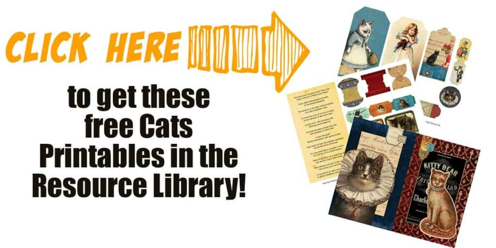 Cats! Free Printable Ephemera Collage Sheets
