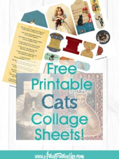 Cats! Free Printable Ephemera Collage Sheets