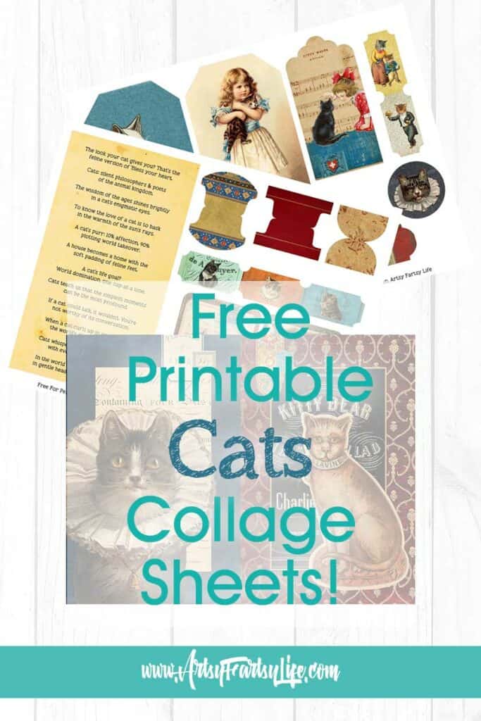 Cats! Free Printable Ephemera Collage Sheets
