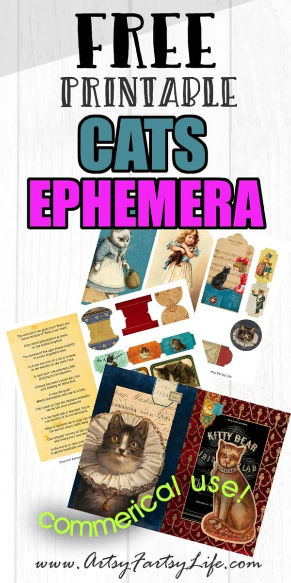 Cats! Free Printable Ephemera Collage Sheets · Artsy Fartsy Life