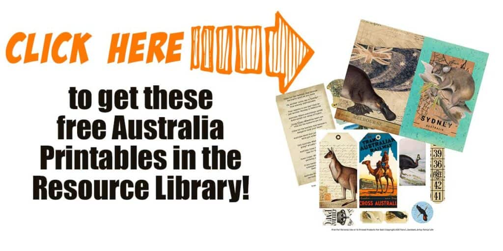 Click here to get the free printable Australia printables!