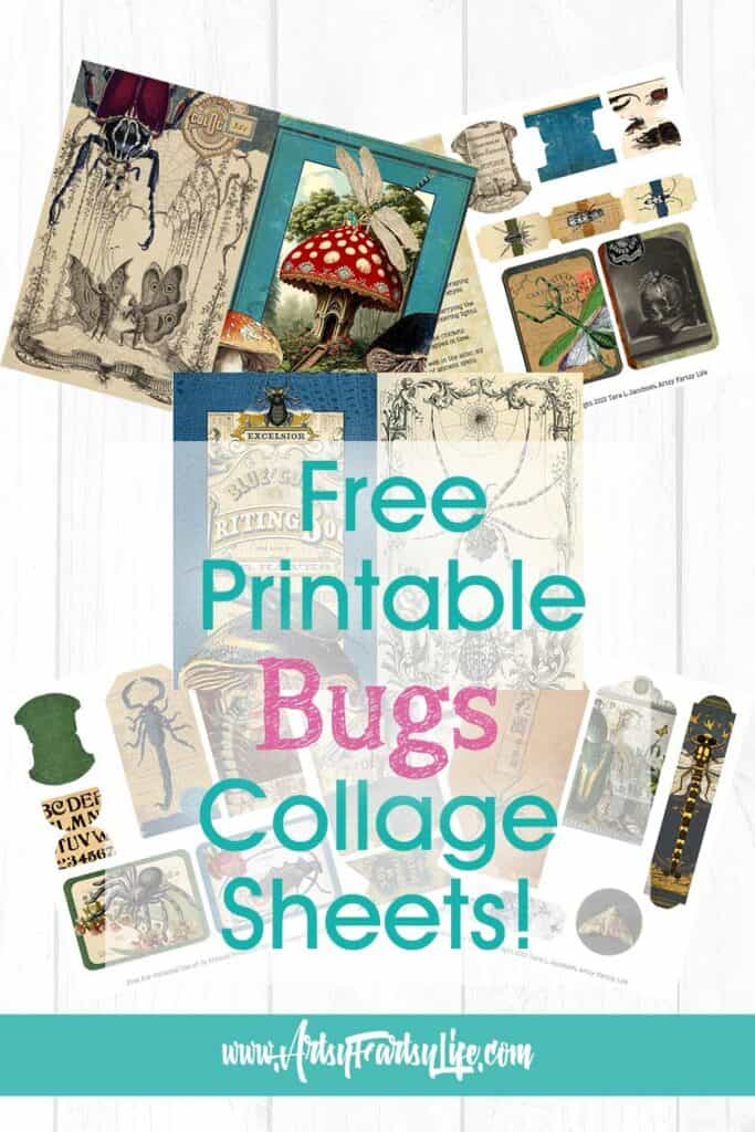 Bugs! Free Printable Ephemera Collage Sheets
