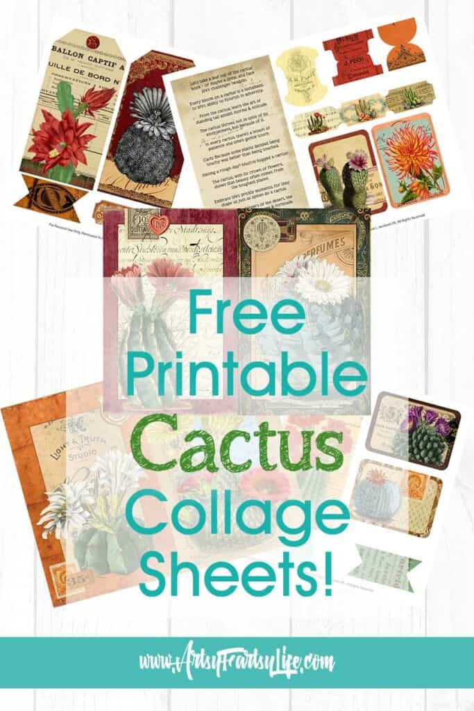 Cactus Vintage Ephemera Collage Sheets - Free Printables