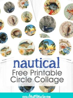 Nautical Circles Vintage Ephemera - Free Printable!