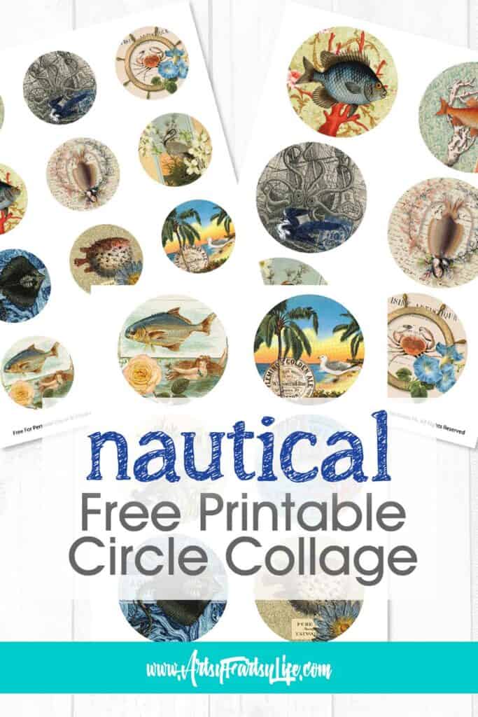 Nautical Circles Vintage Ephemera - Free Printable!
