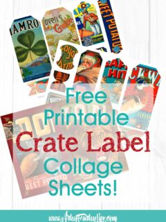Vintage Fruit Crate Labels Collage Sheets - Free Printable