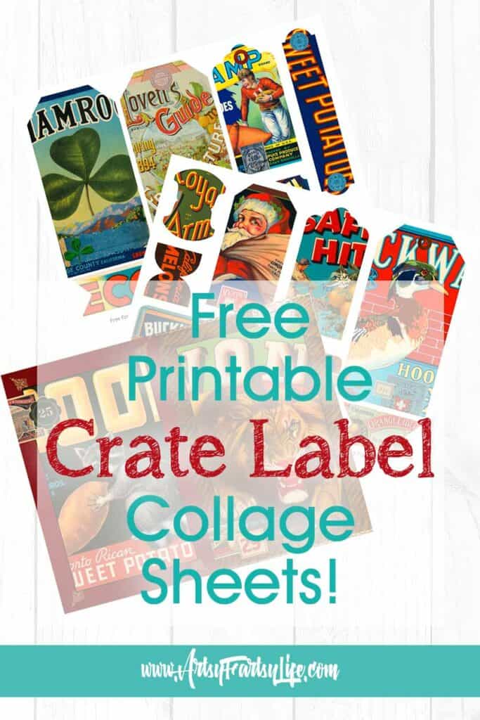 Vintage Fruit Crate Labels Collage Sheets - Free Printable

