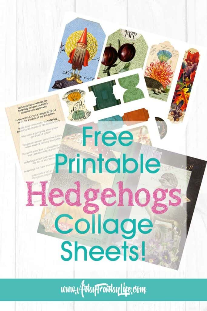Hedge Hog Ephemera - Free Printable Collage Sheets