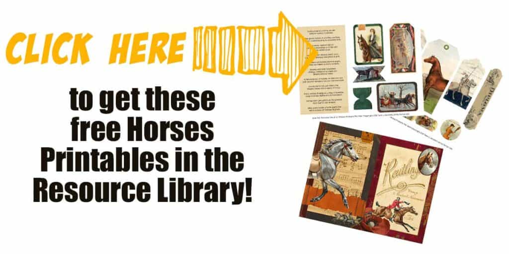Horses! Free Printable Ephemera Collage Sheets
