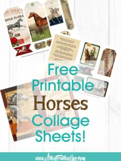 Horses! Free Printable Ephemera Collage Sheets