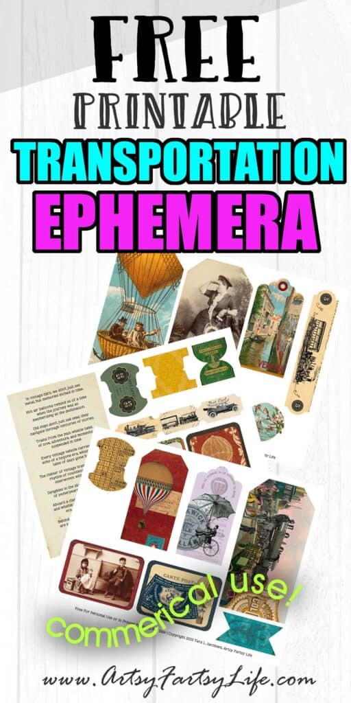 Vintage Transportation Ephemera - Free Printables
