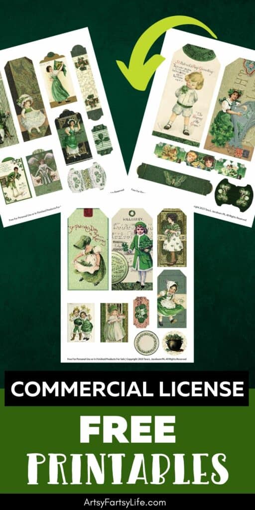 St Patricks Day Vintage Tags and Tickets
