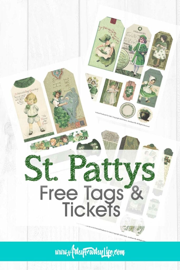 St Patricks Day Vintage Tags and Tickets
