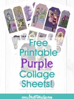 Vintage Purple Ephemera - Free Printable Collage Sheets