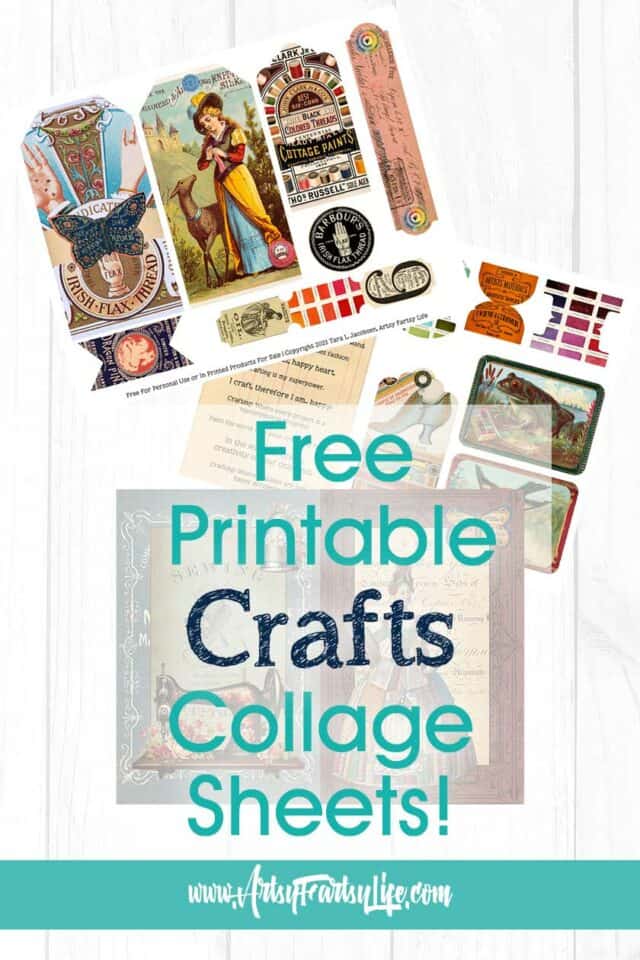 Crafting &amp; Sewing Collage Sheets - Free Printables! · Artsy Fartsy Life