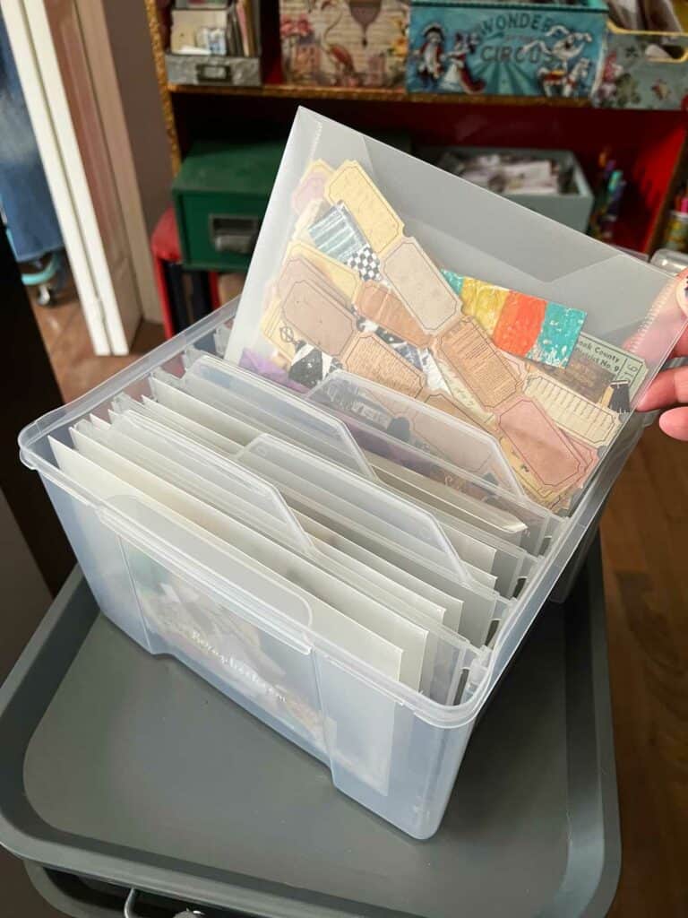 3. Best Way To Organize Ephemera - Clear Craft Box