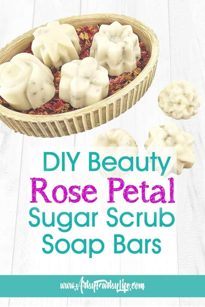 DIY Rose Petal Sugar Scrub Bars
