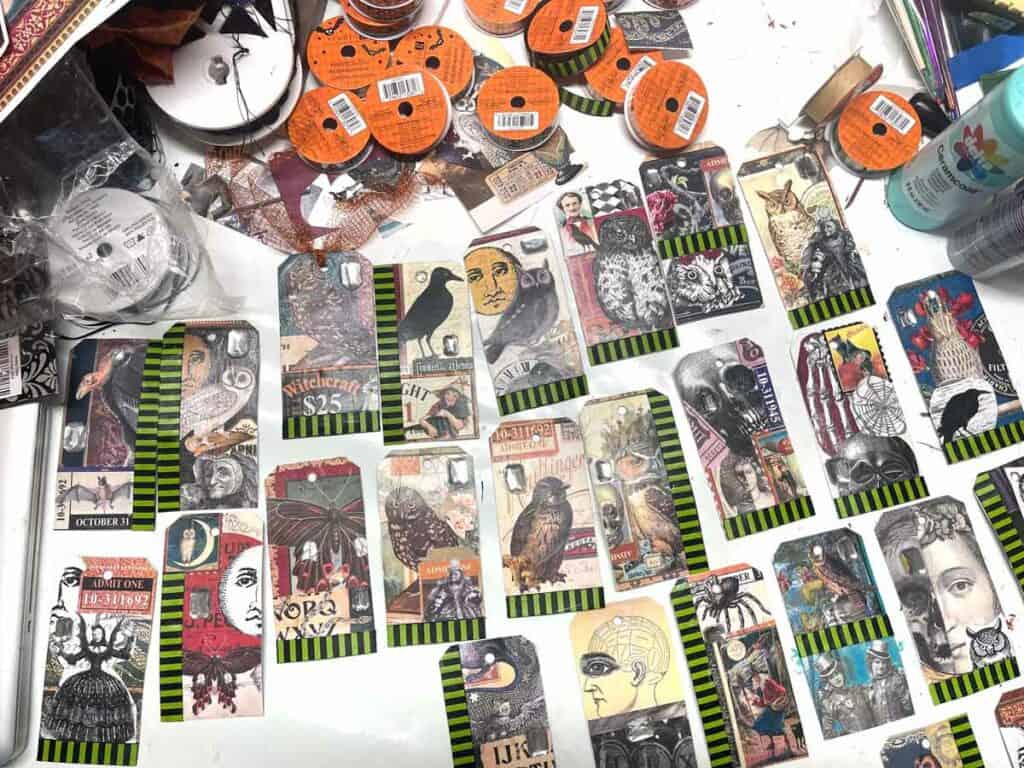 Halloween Stamps and Tickets Tag Exchanges