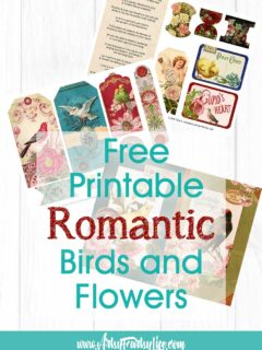 Romantic Birds and Flowers - Free Printable Ephemera