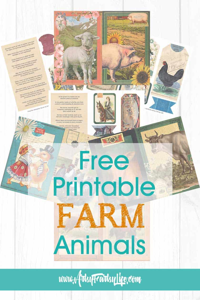 20 Free Printable Farm Animal Collage Sheets
