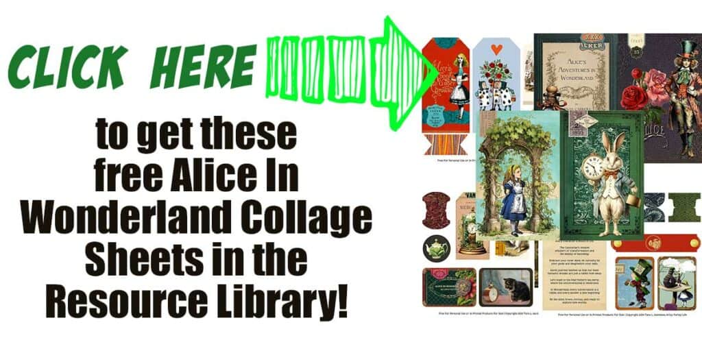 New Alice In Wonderland Free Printable Collage Sheets!
