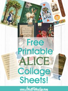 New Alice In Wonderland Free Printable Collage Sheets!