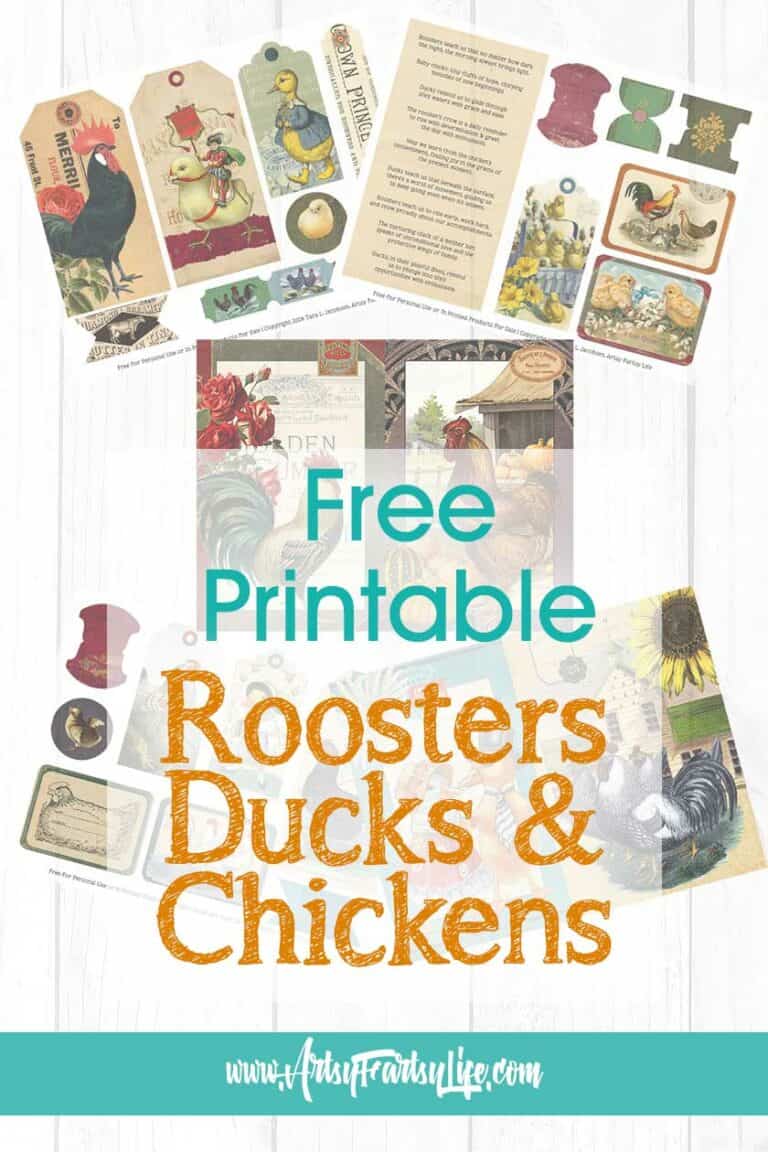 Vintage Roosters, Chickens, &amp; Ducks - Free Printable Collage Sheets ...