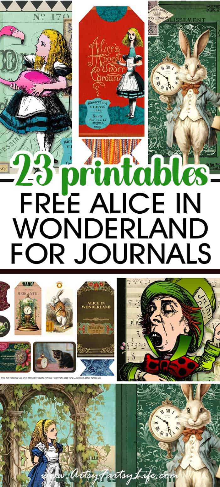 23 Alice In Wonderland Free Printables · Artsy Fartsy Life