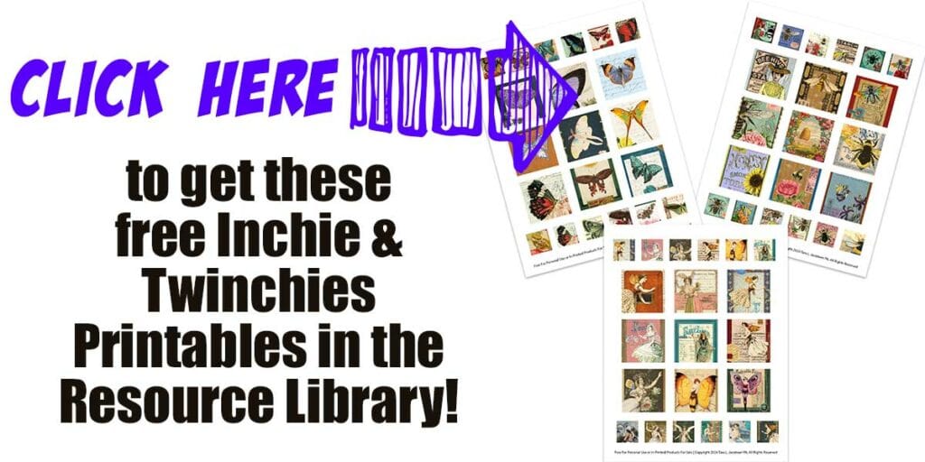 Click here to get Bee, Fairy & Butterfly Inchies and Twinchies - Free Printable Collage Sheets