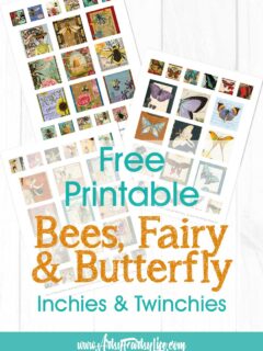 Bee, Fairy & Butterfly Inchies and Twinchies - Free Printable Collage Sheets