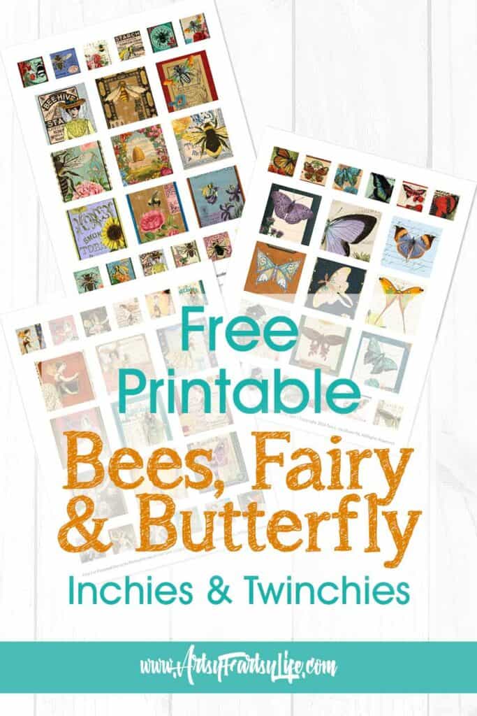 Bee, Fairy & Butterfly Inchies and Twinchies - Free Printable Collage Sheets
