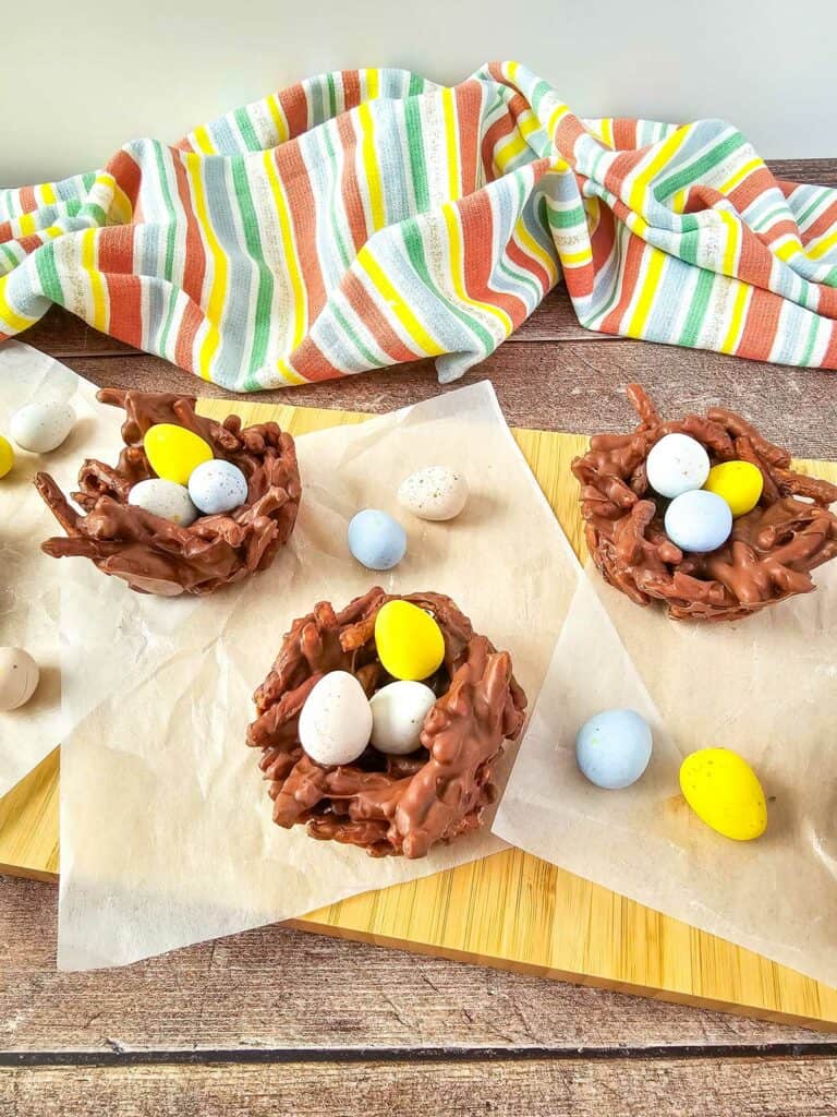 Easter Bird's Nest Easy No Bake Cookies 