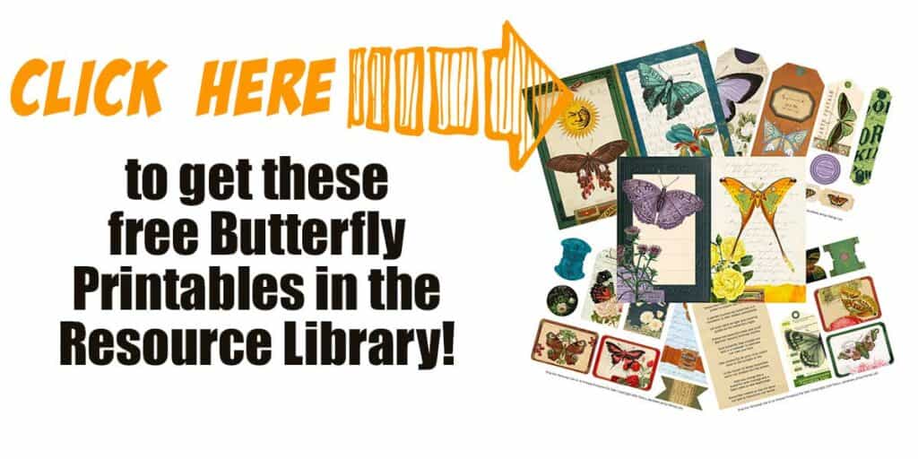 Free Printable Butterfly Junk Journal Kit
