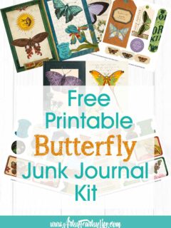 Free Printable Butterfly Junk Journal Kit