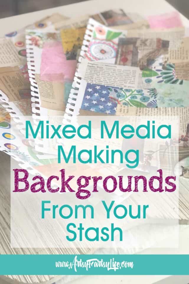 DIY Mixed Media Background Papers From Your Stash