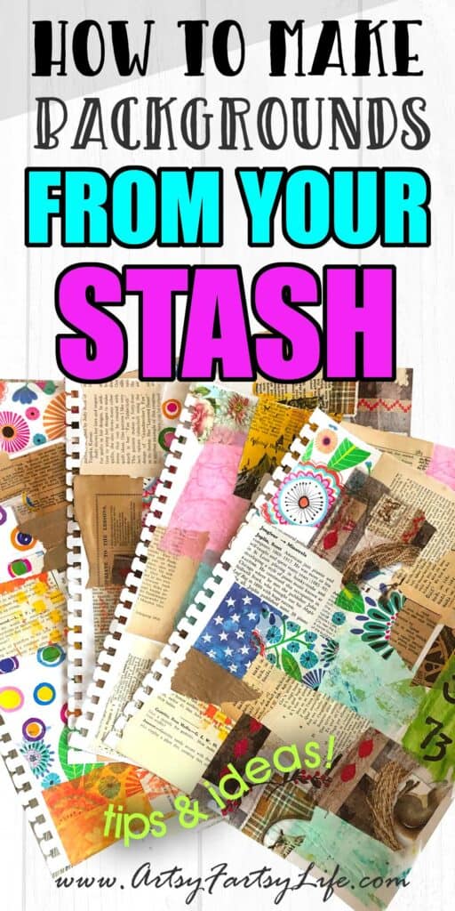 DIY Mixed Media Background Papers From Your Stash
