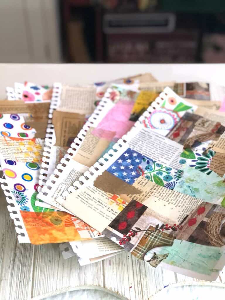 DIY Mixed Media Background Papers From Your Stash
