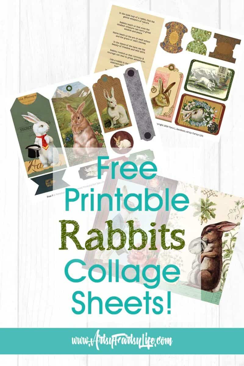 Rabbits & Hares – Free Printable Ephemera Collage Sheets – Artsy Fartsy ...