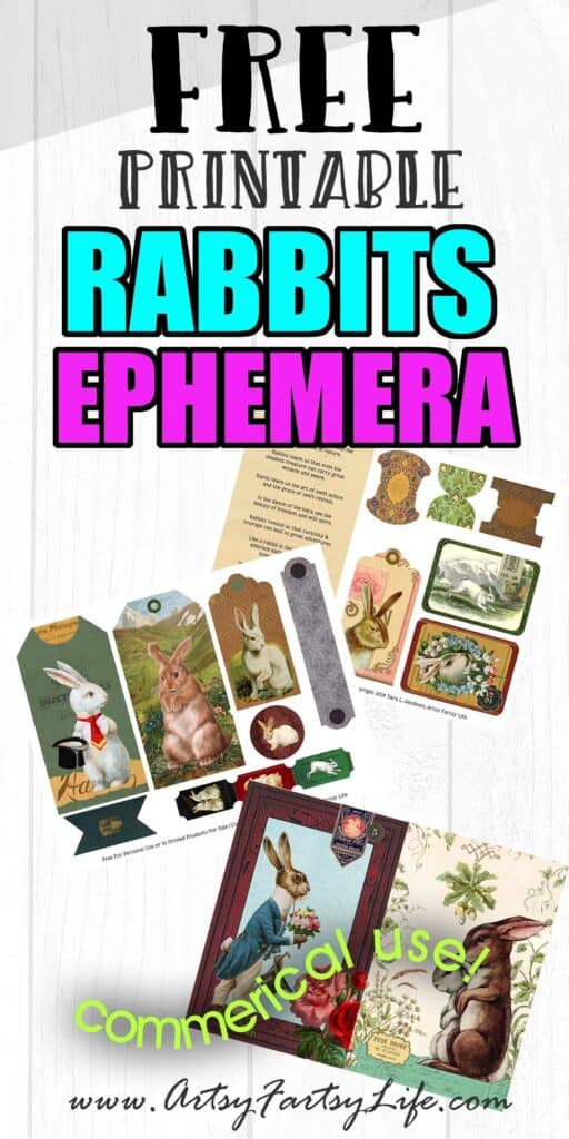 Rabbits & Hares - Free Printable Ephemera Collage Sheets
