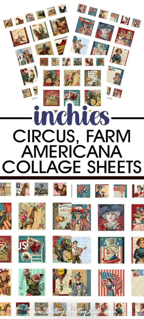 Circus, Americana and Farm Inchies & Twinchies - Free Printable
