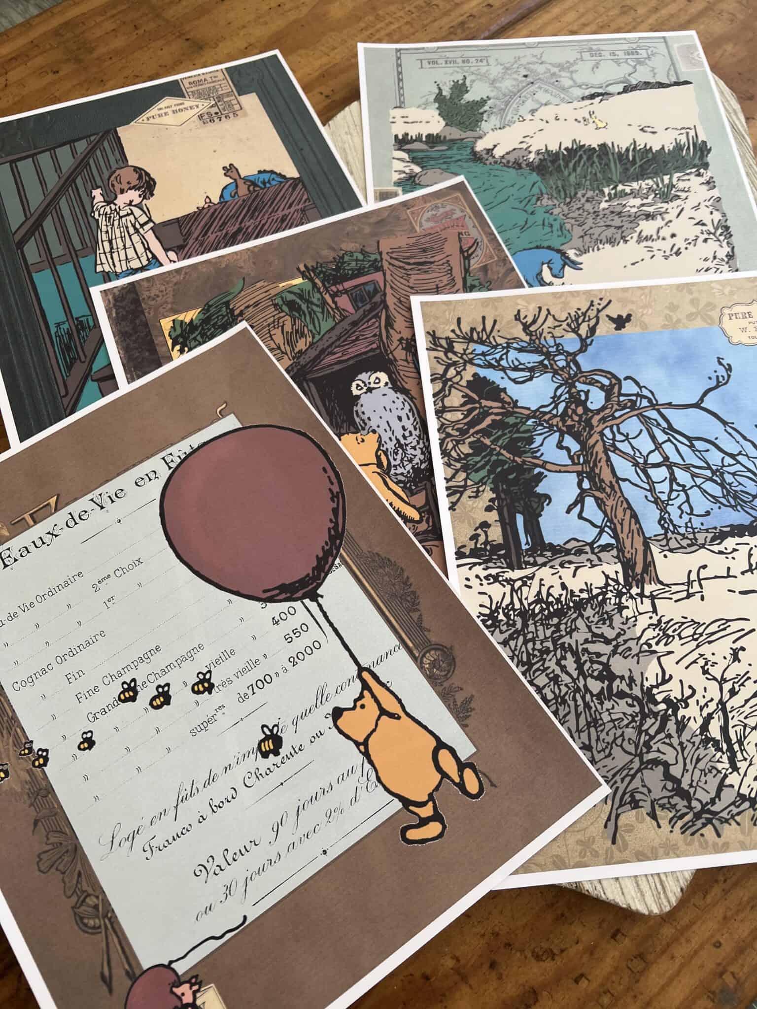 Free Printable Vintage Winnie The Pooh Journal Pages · Artsy Fartsy Life